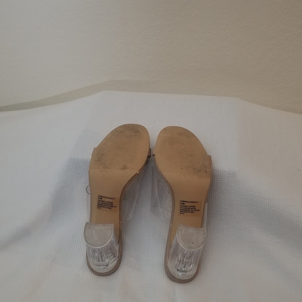 Steve Madden Averie Clear Block Heels - Picture 6 of 6